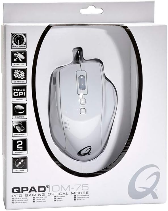 QPAD LED Bluelight Optical Wired Gaming Mouse and Mouse Pad (OM-75)
