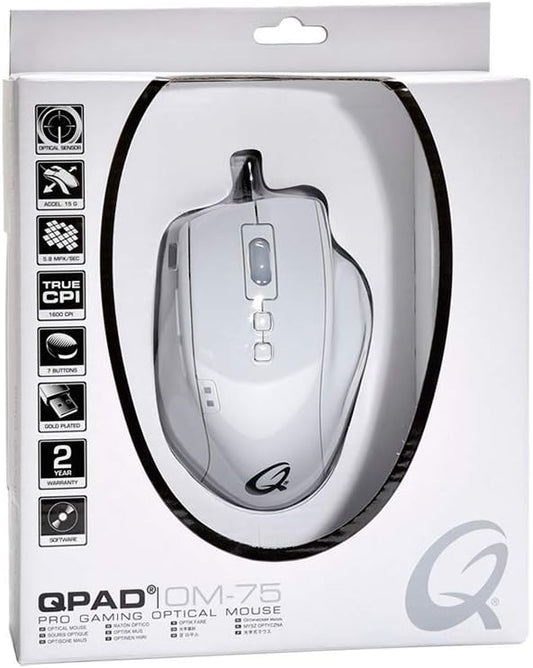 QPAD LED Bluelight Optical Wired Gaming Mouse and Mouse Pad (OM-75)