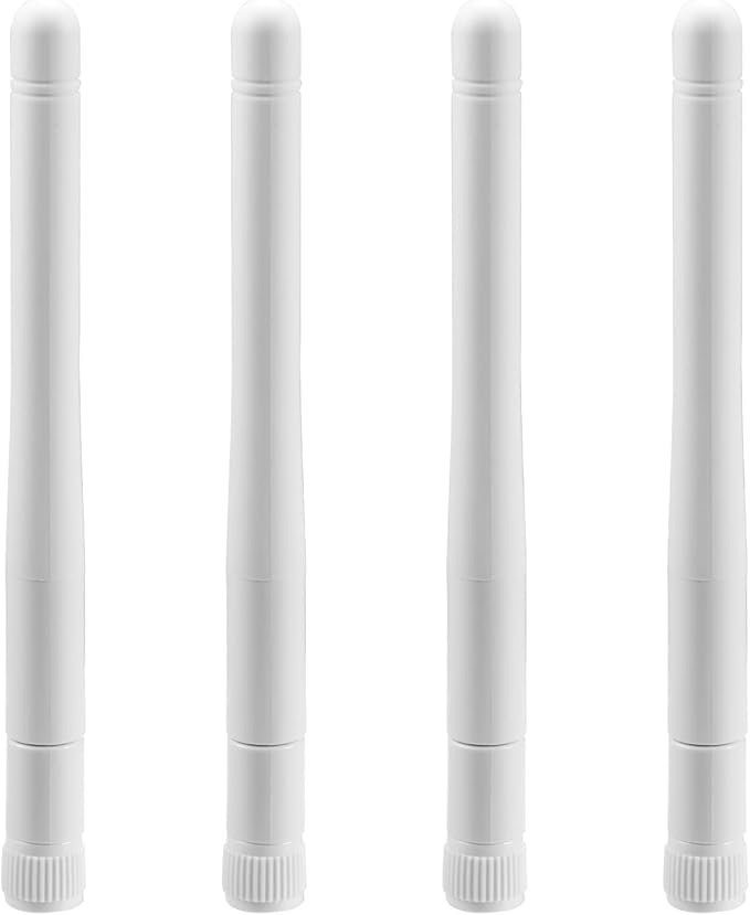 Bingfu External WiFi Antenna RP-SMA 2.4GHz 5GHz 5.8GHz 3dBi Dual Band Wireless Antennas Replacement (4-Pack) for WiFi Router Security IP Camera Access Point USB WiFi Adapter