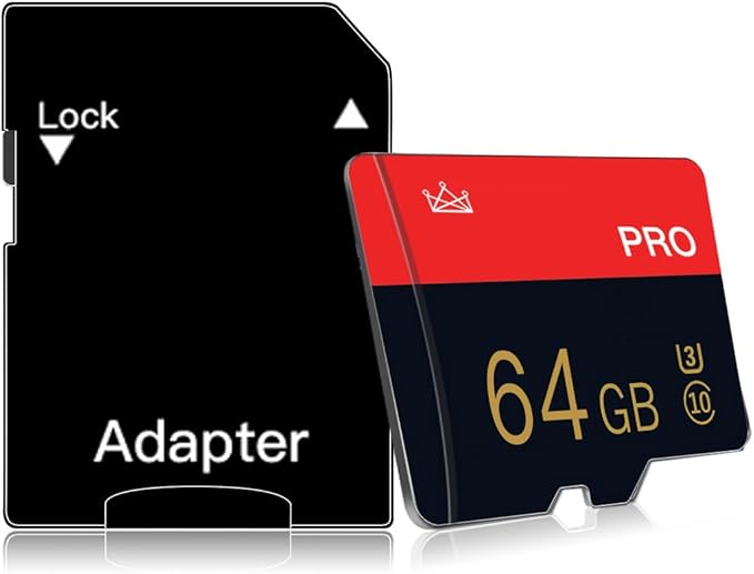2 Pack Micro Memory Card 64GB Class 10 with Adapter High Speed Memory Card for Tablet,Camera,Drone