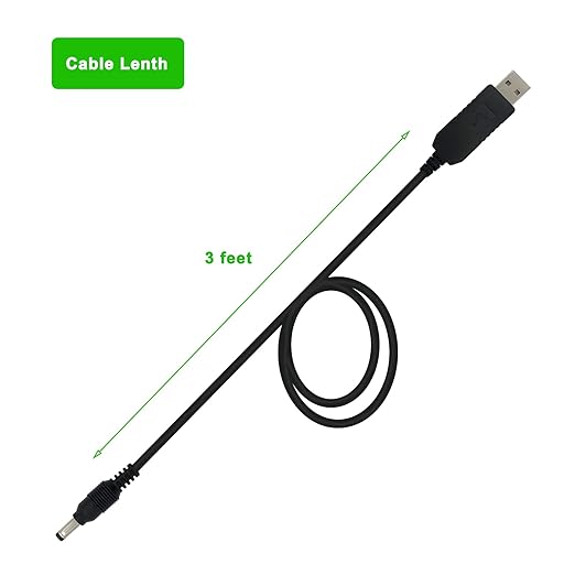 PDEEY USB Charger Cord Replacement for Alexa Echo Dot 3rd Gen, Dot 5th Generation, Dot 4th Gen Charger,(NOT for Echo 4th Gen) - 5V to 12V Set Up Charging Cable 3 FT