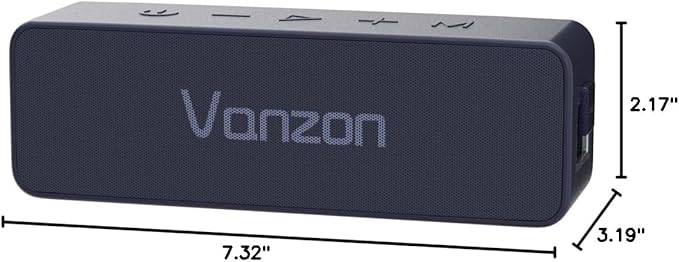 Vanzon Bluetooth Speakers V40 Portable Wireless Speaker V5.0 with 24W Loud Stereo Sound, TWS, 24H Playtime & IPX7 Waterproof, Suitable for Travel, Home&Outdoors
