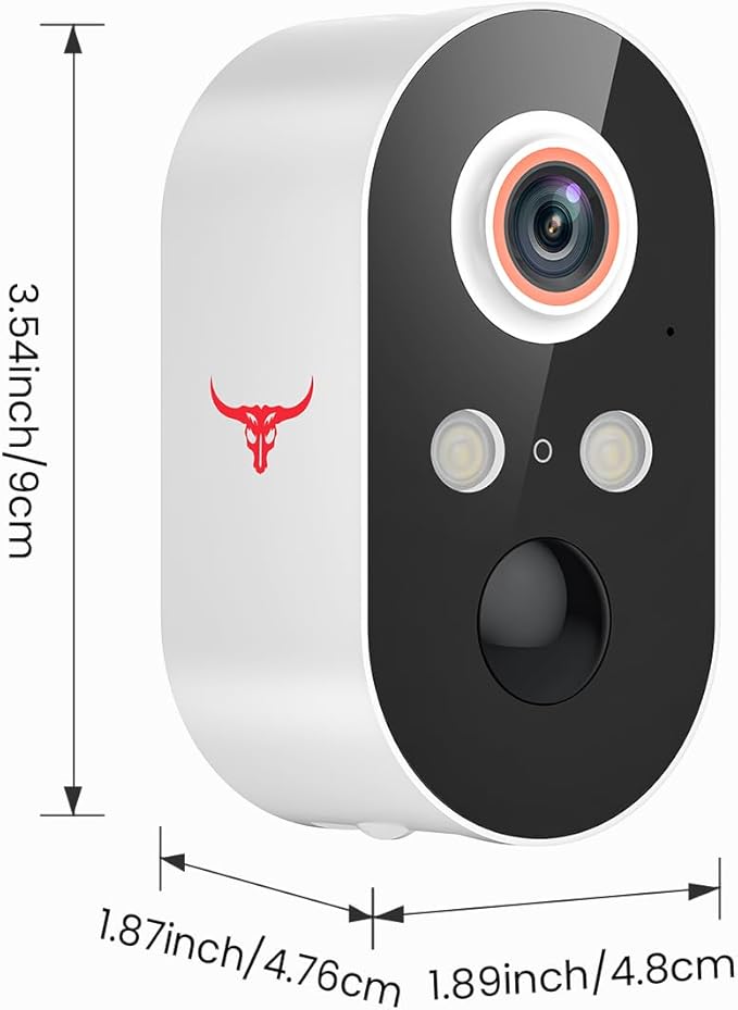 1080P Security Camera Wireless Outdoor with AI Human Detection, Live View, 2.4G WiFi, Home Security System, Instant Alerts, 2-Way Audio, Cloud Storage, Battery Powered (1 Pack)