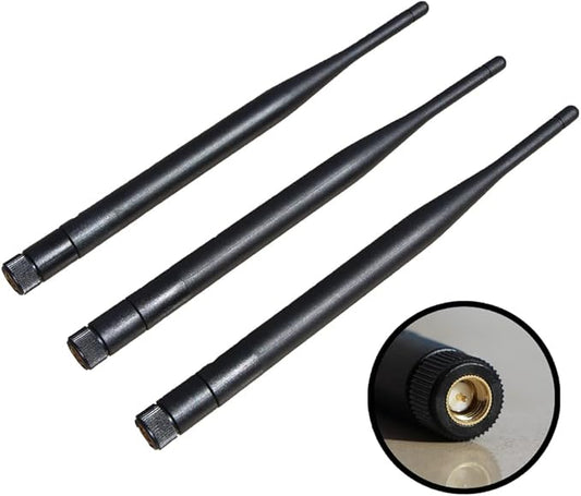 Universal 2.4ghz Band 7DBI high gain Antenna Accessories SMA Interface for WiFi Wireless Network Router Surveillance Cameras and Other Wireless Devices (1 Pack of 3pcs)