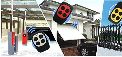Universal Garage Door Opener Remote Universal Gate Remote Control Homelink Key Fob Cloning Programmable Learning 4-Buttons Multi Frequency 280MHZ-868MHZ (1 PC, White 3)