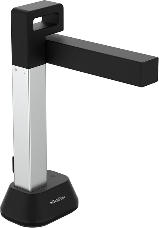 IRIScan Desk Scanner for Laptop Document Camera a4 Scanner- v6business :8MP/12MP visualizer, Library Scanner, Free PDF Editor,Portable Scanner,Book Scanner,AI Curve Flattening-Finger Hiding,Win Mac