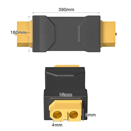 Goupchn XT60 Female to Female Connector Adapter XT60 Wireless Connector Converter 2PCS for RC FPV Car Plane Drone LiPo Battery