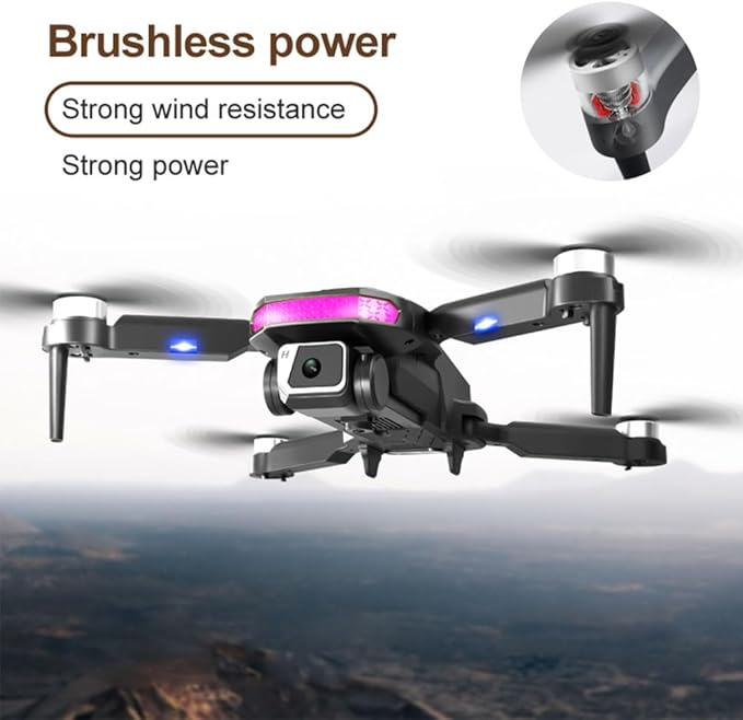 GPS Drones with 4K Camera for adults beginner, 75 minutes Long Flight Time, 5G Transmission FPV RC Quadcopter with Brushless Motors,No obstacle avoidance, GPS Return Home, Follow Me, Include 3 batteries