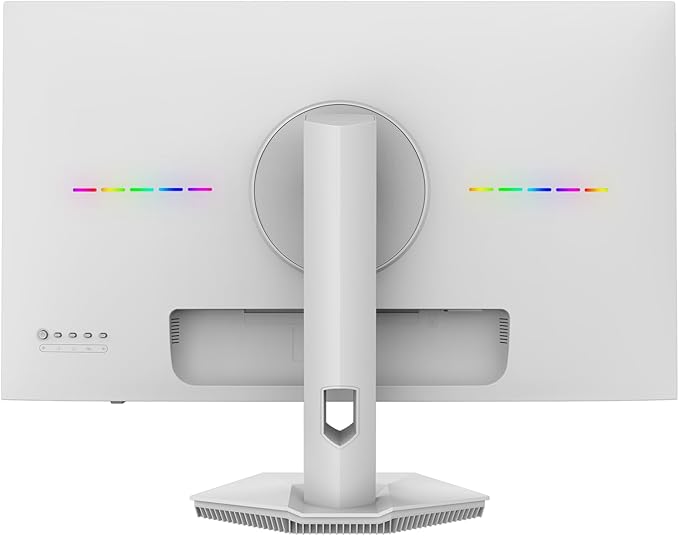 CRUA 27" White Monitor, 2K QHD(2560x1440P) IPS Panel, 120Hz Computer Monitor, Supports AMD Freesync, 120% sRGB, USB Type-C, Built-in Speakers, Wall Mountable(HDMI 2.0/DP 1.4), Best for Work and Gaming