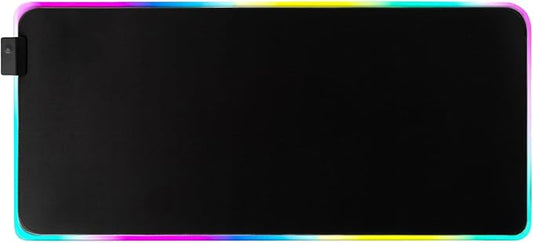 RGB Gaming Mouse Pad-14 Light Modes, Extended Soft LED Mouse Pad, Anti-Slip Rubber Base, Computer Keyboard Large Mousepad Mat, Waterproof Mousepads (25.6 * 11.6 Inch)