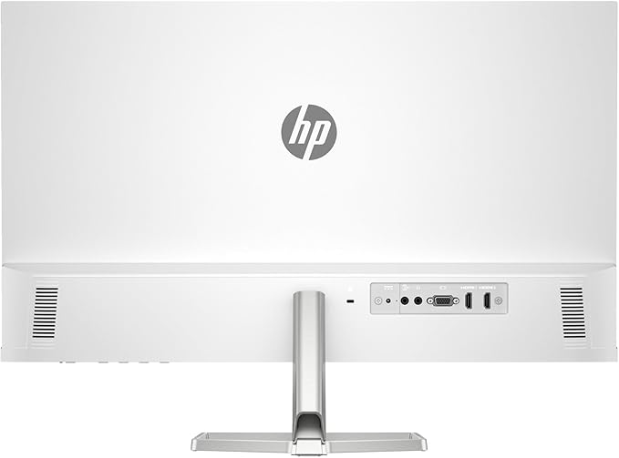 HP 27 Monitor with Dual 2W Speakers (Replaces M27fwa) 27" 100Hz IPS FHD 99% sRGB 300 Nits Display, Adjustable Tilt, Flicker-Free, Anti-Glare, Eye Ease, White/Silver w/DKZ USB Port Expander (2 Pack)