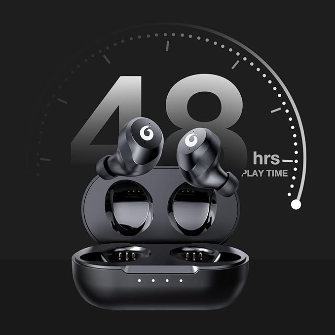 X9 Wireless Earbuds Bluetooth 5.3 Headphones Waterproof Stereo Earphones in Ear Touch Control with Microphone Headset with Deep Bass for Sport, Gaming and Running(Black)