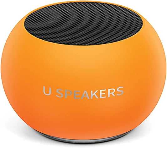 Fashionit U Mini - Small Bluetooth Speaker Wireless - Mic & Remote Shutter, Portable Bluetooth Speakers, Rich Sound for Home & Outdoor, Stocking Stuffers, White Elephant Gifts for Adults - Glow Orange