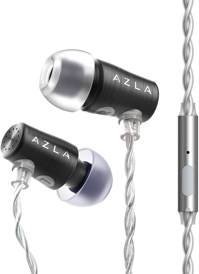 AZLA AZEL GEN 3 Gaming Earbuds with Mic – Award-Winning IEMs Tuned for FPS Games – Compatible with PS5, Xbox, PC –Positional Audio & Clear Voice Chat– Wired Gaming Headset for Gamers (Black)