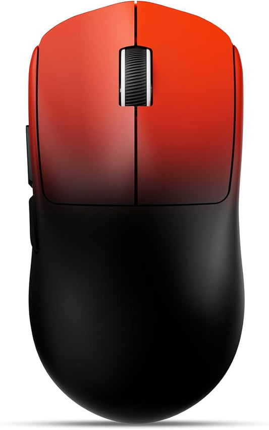 EWEADN X23Pro Wireless Gaming Mouse, 2.4G/BT5.0/USB-C Esports Gaming Mouse, 49g Lightweight Mouse Gaming, 12000 DPI Wireless Mouse with 6 Programmable Buttons, for Laptop/PC/Mac, Black-red