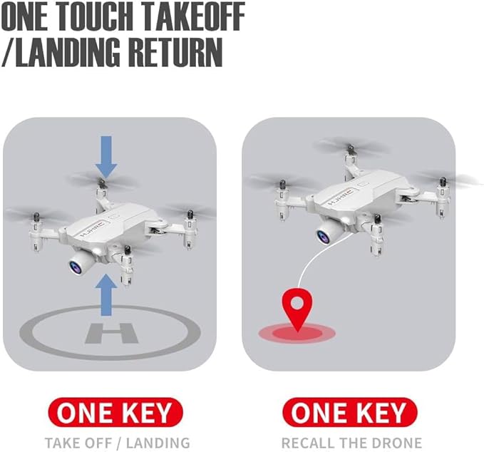 Lozenge Drone Super Small Mini Drones with Camera for Adults 1080P Drones for Beginners RC Helicopter Quadcopter Toy UAV Altitude Hold Trajectory Flight