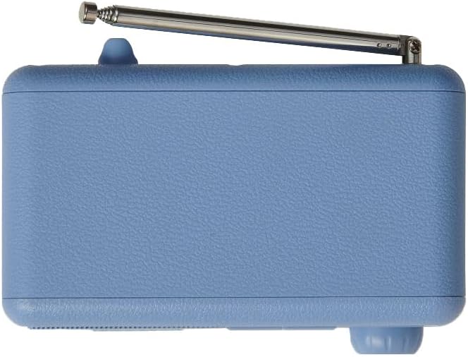 Crosley CR1121A-EB Cooper Retro AM/FM Radio, Portable Bluetooth Speaker with Aux Input and LED Display, Elemental Blue