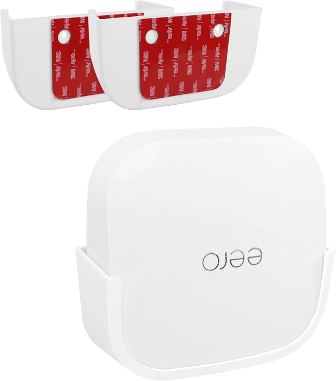 Wall Mount for eero Pro 6E, Screwless VHB Holder for Mounting eero Pro 6E Tri-Band mesh Wi-Fi 6 Without Drilling (Strongly Adhesive, 2 Pack)