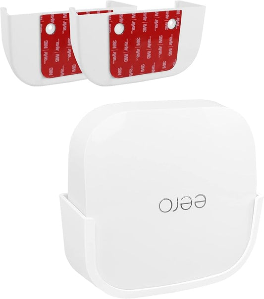 Wall Mount for eero Pro 6E, Screwless VHB Holder for Mounting eero Pro 6E Tri-Band mesh Wi-Fi 6 Without Drilling (Strongly Adhesive, 2 Pack)