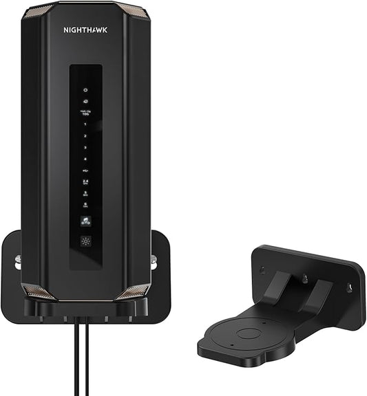 XLTTYWL Orbi WiFi 7 Wall Mount Kit, Orbit 7 Mount Bracket Optimize Space Compatible with Orbi Wi-Fi 7 Mesh Systems & All Net Gear Nighthawk Wi Fi 7 Routers(RBEWMB-10000S) (Black, 1 Pack)