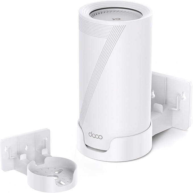XLTTYWL Deco WiFi 7 Wall Mount Kit, Deco B25-Outdoor/BE65-5G/BE75/BE85/BE95/BE17000/BE22000/BE33000 Router Mount Bracket for TP Decos 7 Tri-Band WiFi 7 Mesh System (White, 1 Pack)