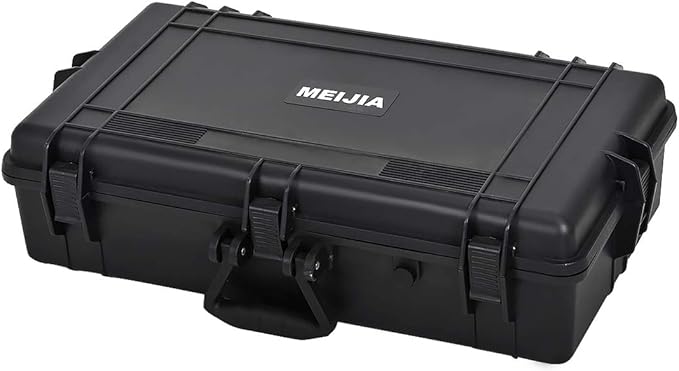 MEIJIA All Weather Waterproof Hard Camera Case,Hard Case with Customizable Fit Foam,Fit Use of Drones,Camera,Equipments,Pistols,Elegant Black (Black, 28.84"x16.92"X7.08")