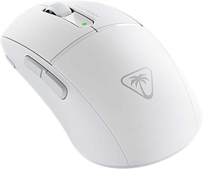 Turtle Beach Burst II Air – 2.4GHz Wireless Gaming Mouse: 47g Ultra Lightweight, Optical Switches, Symmetrical, 26K DPI Optical Sensor, Bluetooth, 120-hour Battery, USB-C Cable – White