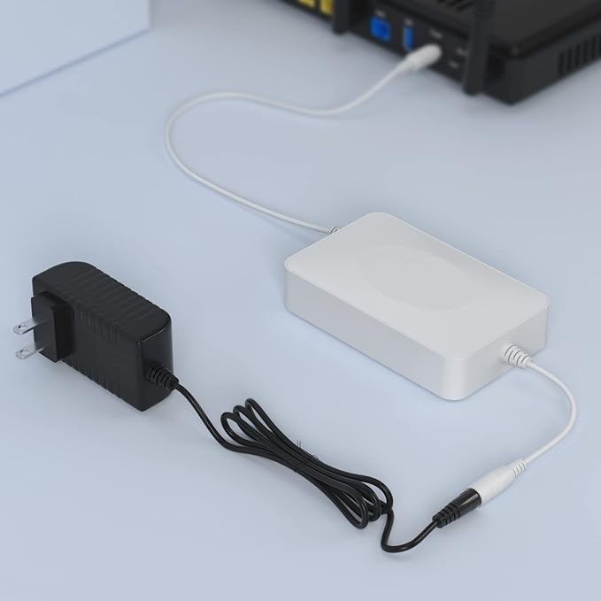 UPS Battery Backup 15000mAh, Home DC 12V/2A Router Uninterruptible Power Supply for LED Light Strip, CCTV Camera, Router and More, UPS Battery Backup & Surge Protector with Multiple DC interfaces