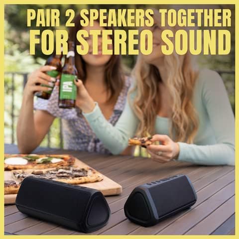 OontZ Pro Bluetooth Speaker 5.4 | 21W High-Power Audio, Deep Bass Boost, Dual Stereo Pairing, IPX7 Waterproof, 100ft Range, Power Bank Feature for Outdoor & Party Use (Black)