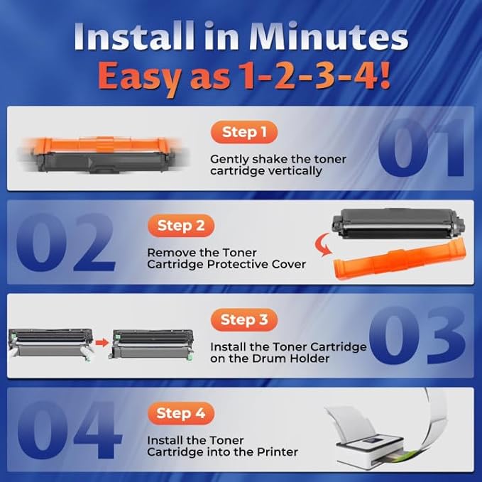 TN227 Toner Cartridges High Yield Compatible for Brother TN227 TN223 Toner Cartridges for Brother HL-L3210CW HL-L3230CDW HL-L3290CDW MFC-L3710CW MFC-L3750CDW MFC-L3770CDW Printer(BK/C/M/Y,4 Pack)