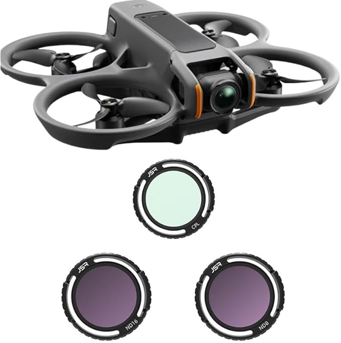 Lens Filter/Filter Set for DJI Avata 2 Drone Waterproof, Anti-Whiteout, UV-Blocking (CPL+ND8+ND16)