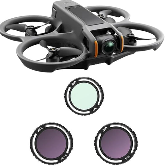 Lens Filter/Filter Set for DJI Avata 2 Drone Waterproof, Anti-Whiteout, UV-Blocking (CPL+ND8+ND16)