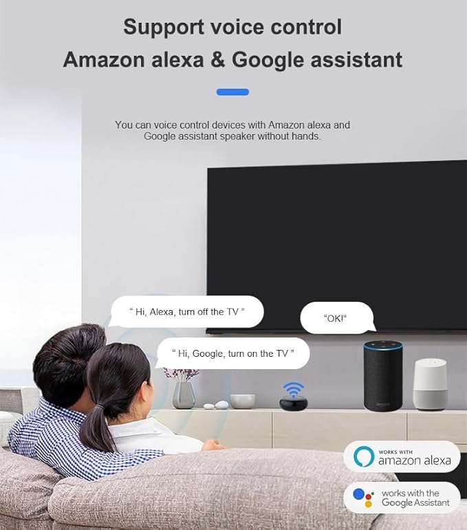 Tuya Smart WiFi IR Remote Control for TV DVD Air Conditioner AUD,All in One Infrared Universal Remote Controller,Compatible with Alexa Google Home (Temp. and Hum. IR)