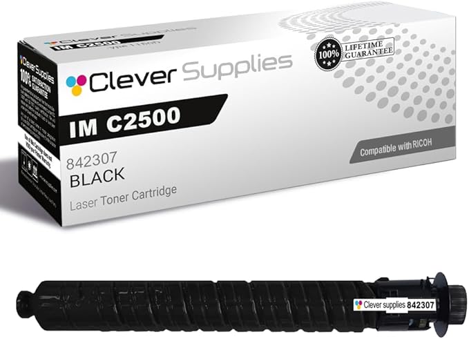 Clever Supplies CS Replacement Compatible with Ricoh IM C2500 Toner Cartridge 842307 to use with IM C2000 (Black, 1-Pack)