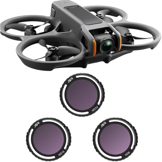 Lens Filter/Filter Set for DJI Avata 2 Drone Waterproof, Anti-Whiteout, UV-Blocking (ND8+ND16+ND32)