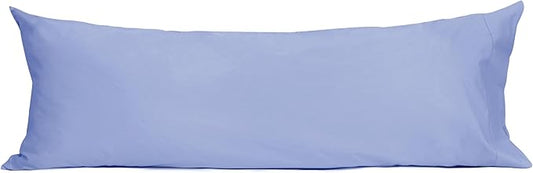 Sunflower Body Pillowcase 100% Cotton Long Pillow Cover/Case Envelope Closure 1 Pack, 21×54 inches Purplish Blue, Soft and Breathable