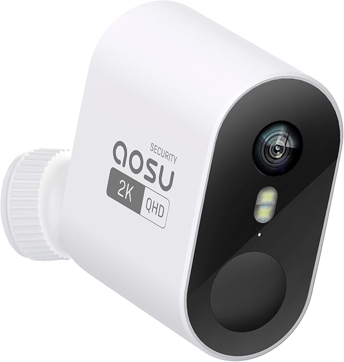 AOSU 2K Add-on Camera, Requires WirelessCam/SolarCam HomeBase (NOT Doorbell HomeBase), Up to 4 Cameras Can be Connected to 1 Homebase