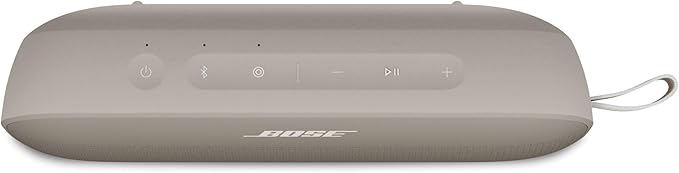 Bose SoundLink Flex Portable Bluetooth Speaker (2nd Gen), Portable Outdoor Speaker with Hi-Fi Audio, Up to 12 Hours Battery Life, Waterproof and Dustproof, Sandstone