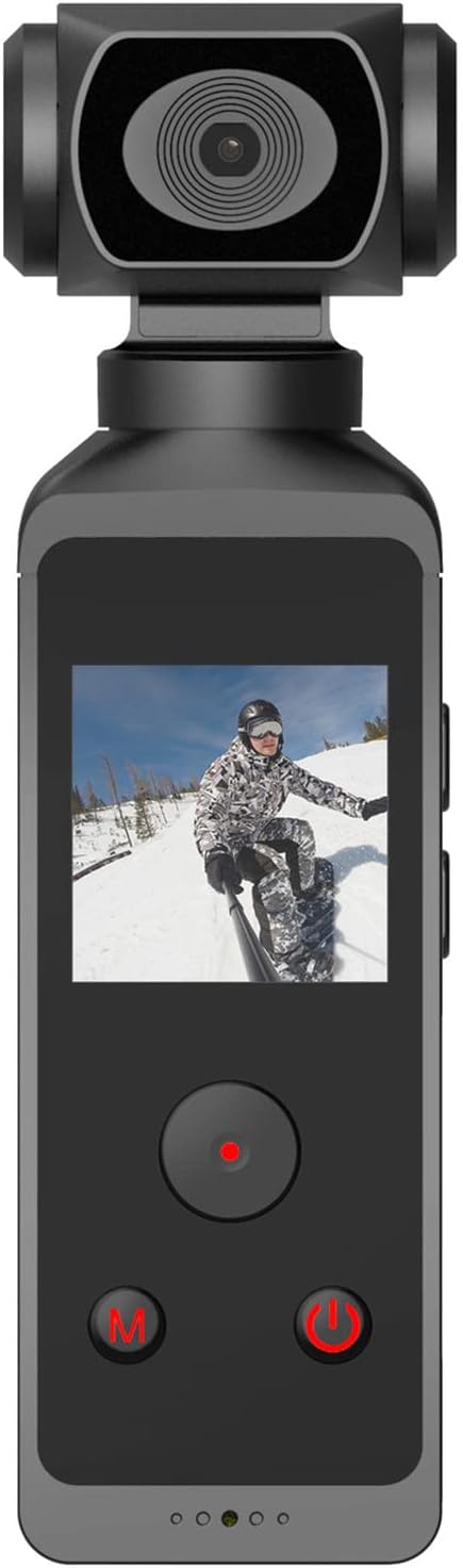 4K HD Camera, 270° Rotatable Large Wide Angle, 30m/98ft Underwater Camera with & Mic for Outdoor Riding Diving Shooting, 1000mAh Rechargeable