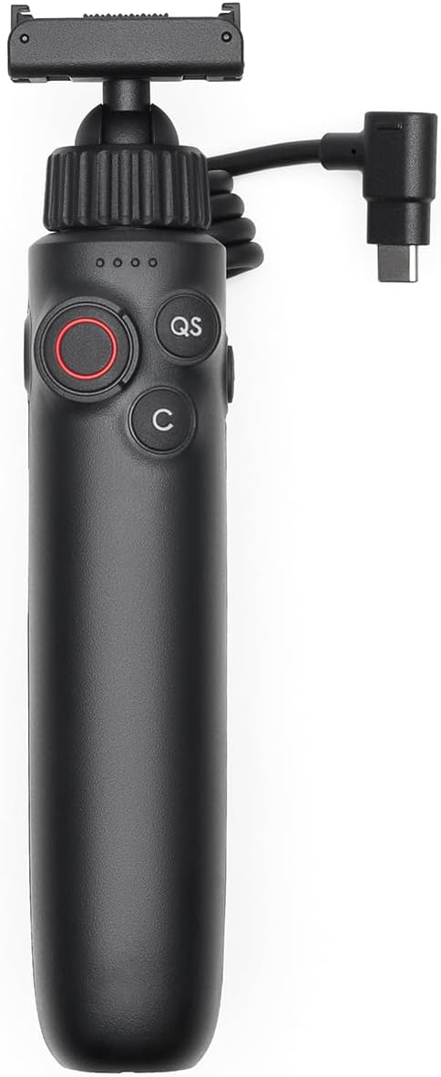 Osmo Action Multifunctional Charging Handle for DJI Osmo Action 5 Pro/4, Black, USB & 3.5mm Audio Jack, Camera Accessory