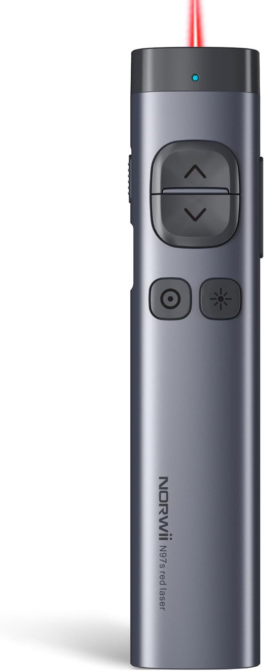 Norwii N97s TV Screen Presentation Clicker for powerpoint presentations, powerpoint clicker, Presentation Remote, Bluetooth Wireless Presenter, Digital Pointer for TV Screen Under Win/Mac