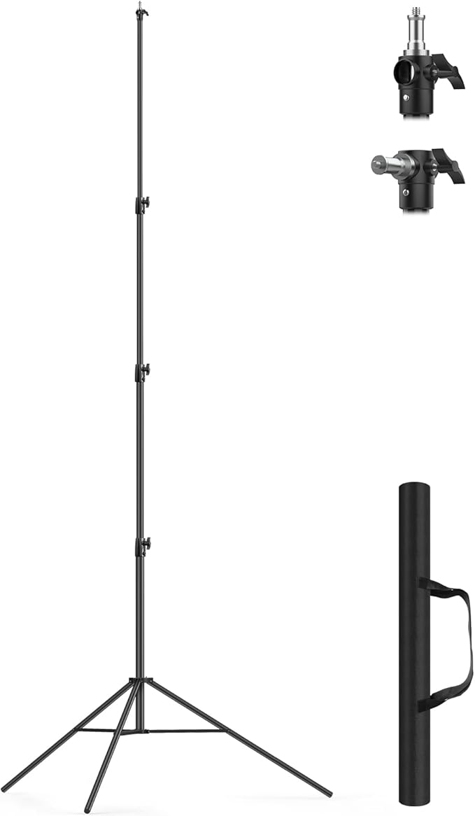 13.1' Heavy Duty Light Stand Photography, Sdfghj 157.2in/4m Adjustable Metal Professional Sky High Tripod with Air Cushioned with 1/4"& 3/8" Screw Adapter Compatible with Most DSLR Cameras