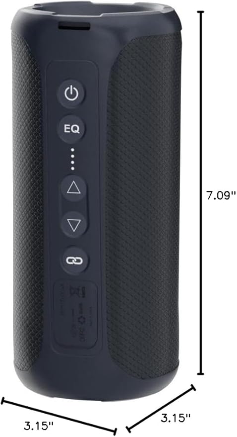 Ortizan Bluetooth Speakers, Portable Wireless Stereo Speaker - IPX7 Waterproof, 30W RMS(40W Peak) Loud Sound, Deep Bass, LED Light, Bluetooth 5.3, for Home/Shower/Outdoor/Beach, Gifts for Adult, Navy