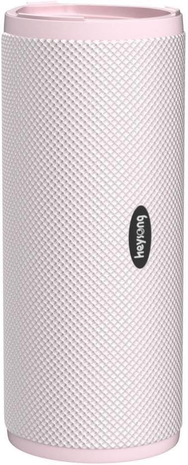 HEYSONG Portable Bluetooth Speaker, Waterproof Wireless Shower Speakers with Good Bass, IPX7 Floating, 5000mAh, TF Card, Loud Sound for Beach, Pool, Kayak Accessories, Gifts for Woman, Girl - Pink