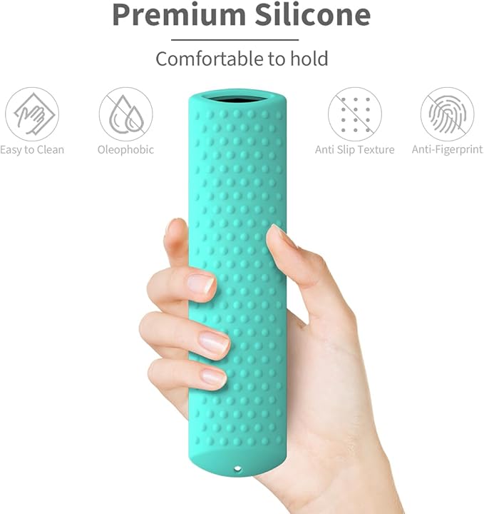 6.2 Inch Silicone Cover Compatible with Fire TV Stick 4K Max Toshiba/Insignia Smart TV Remote Voice Remote (Include Insignia Smart TVs/Toshiba FireTV with 6 Shortcut Buttons Remote) (Mint)