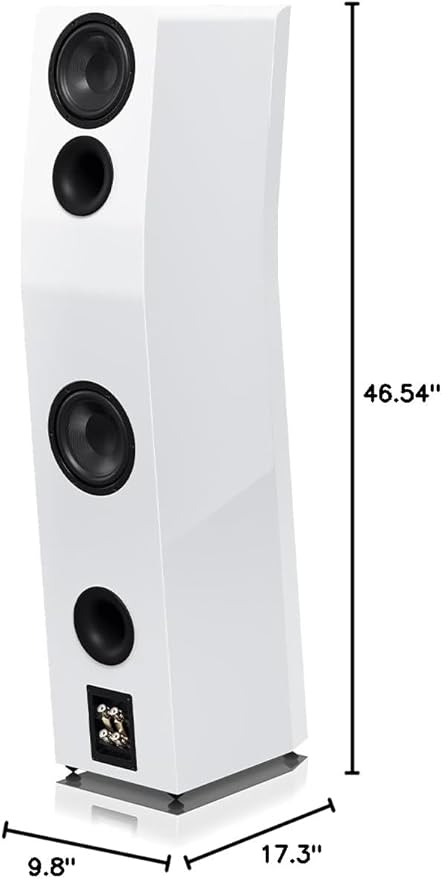 SVS Ultra Evolution Titan 3 Way Tower Speakers with Quad 6.5 Inch Woofers - Pair (Piano Gloss White)
