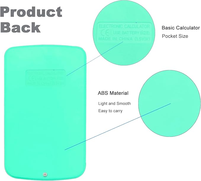 Basic Calculator Dual Power 8 Digit Silicone Button Desktop Calculator (A, Set of 24)