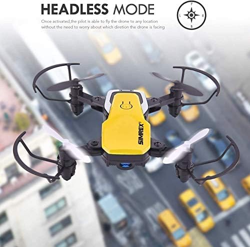 X300C Mini Drone with Camera 720P HD FPV, RC Quadcopter Foldable Drone With Altitude Hold, 3D Flip, Headless Mode, Gravity Control and 2 Batteries, Gifts for Kids, Adults, Beginner (Yellow)
