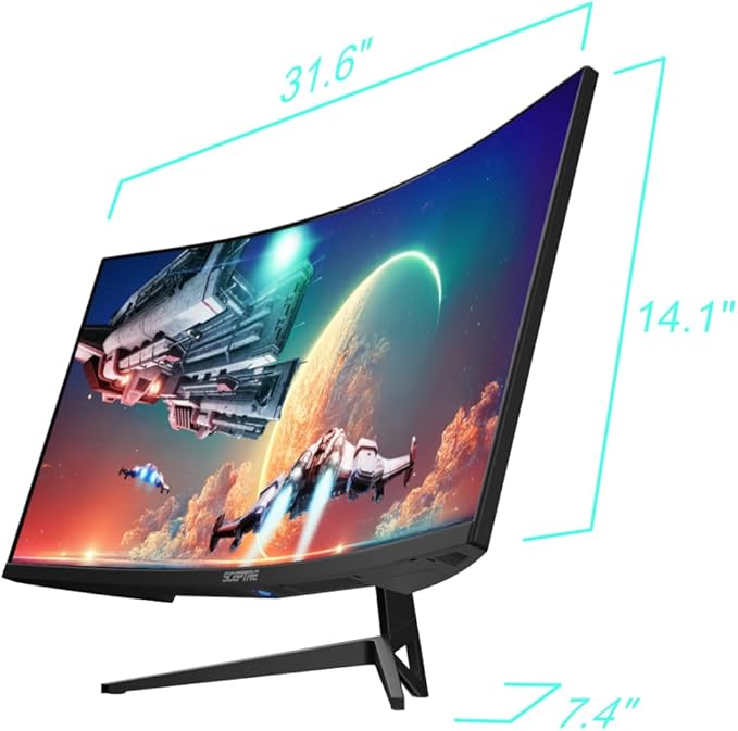34-Inch Curved Ultrawide WQHD Gaming Monitor 3440 x 1440 R1500 up to 180Hz DisplayPort x2 99% sRGB 1ms, Machine Black 2025 (C345B Series)