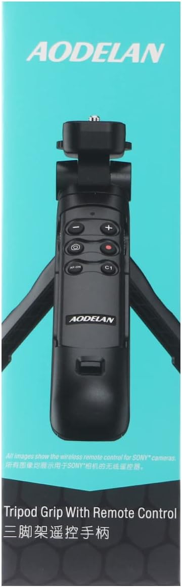 AODELAN Wireless Shooting Grip Tripod with Remote Control for Vlogging, for Sony ZV-E10,ZV-1F, ZV-E10 II, a6100, a6400, a6600, a7 III, a7R III, a7R IV, a9, a9 II, Replace Sony GP-VPT2BT